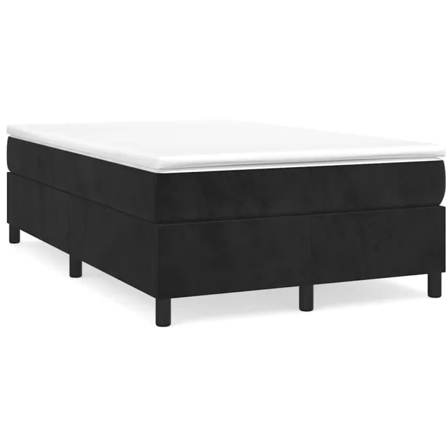 vidaXL Boxspring met matras fluweel zwart 120x190 cm