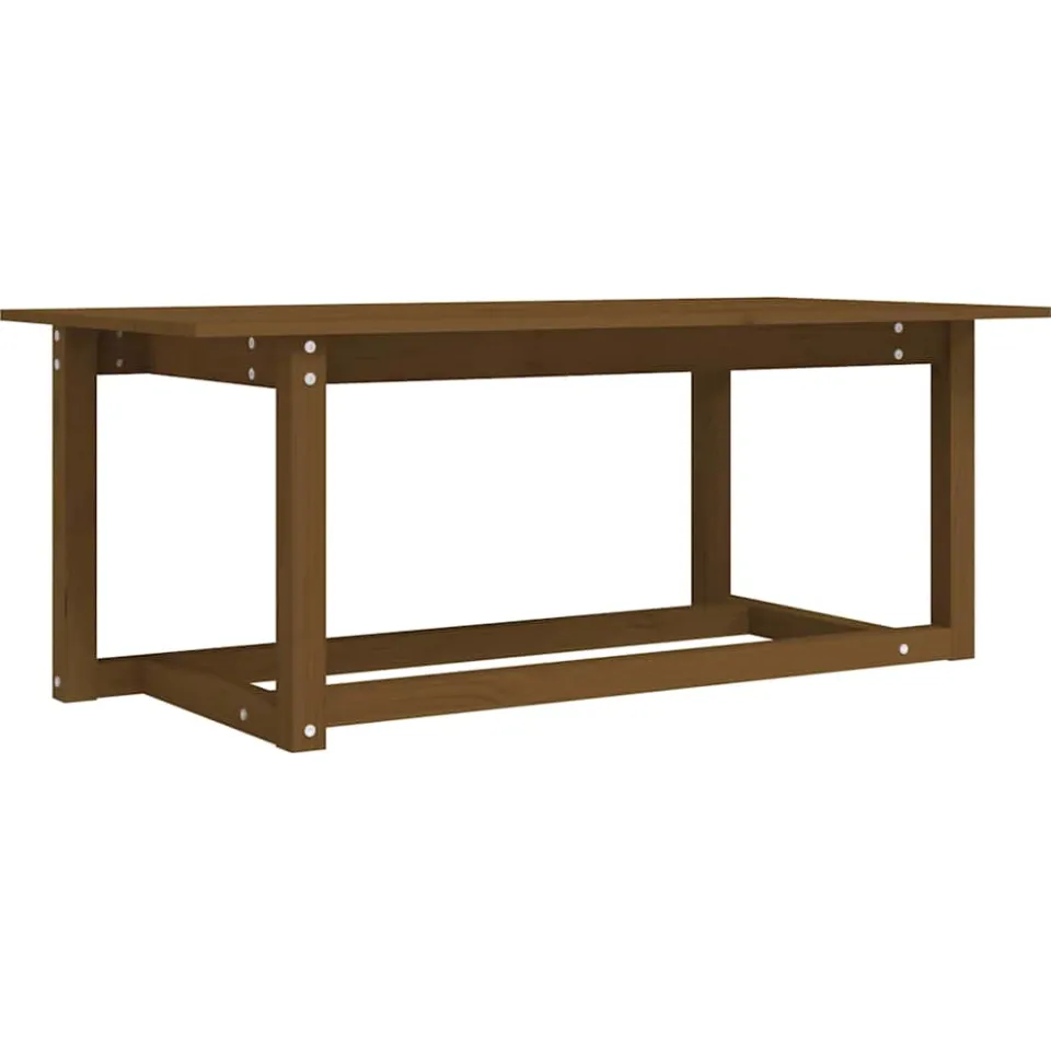 vidaXL Salontafel 110x55x45 cm massief grenenhout honingbruin