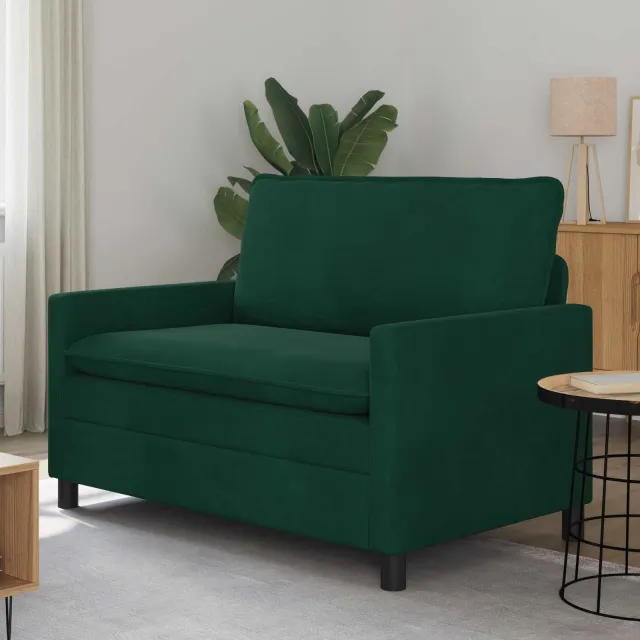 vidaXL Bank Donkergroen 126 x 81 x 87,5 cm