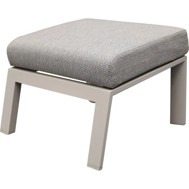 AVH-Collectie Barolo voetenbank latte aluminium Taupe, Off white