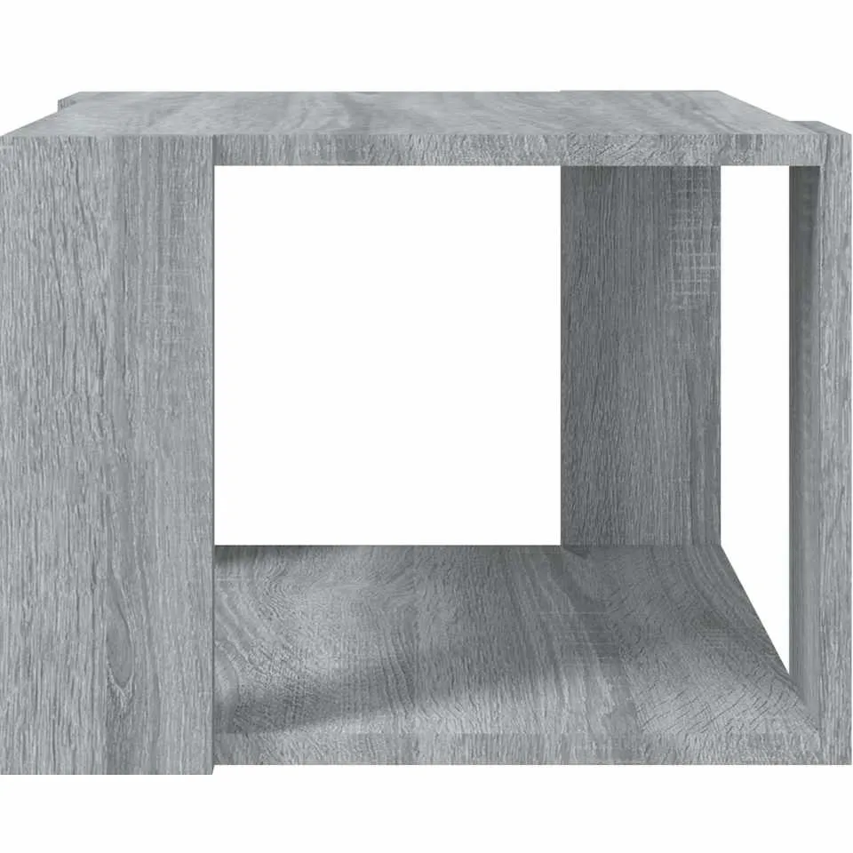 vidaXL Salontafel 40x40x30 cm bewerkt hout grijs sonoma eikenkleurig, foto 4