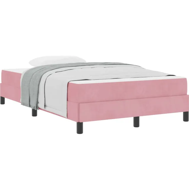 vidaXL Boxspringbed met matras Roze 120 x 220 cm Stof