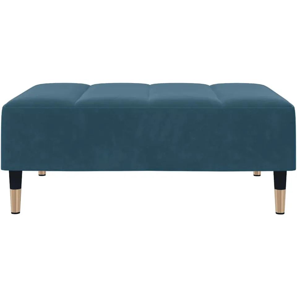 vidaXL Voetenbank 77x55x31 cm fluweel blauw, foto 4