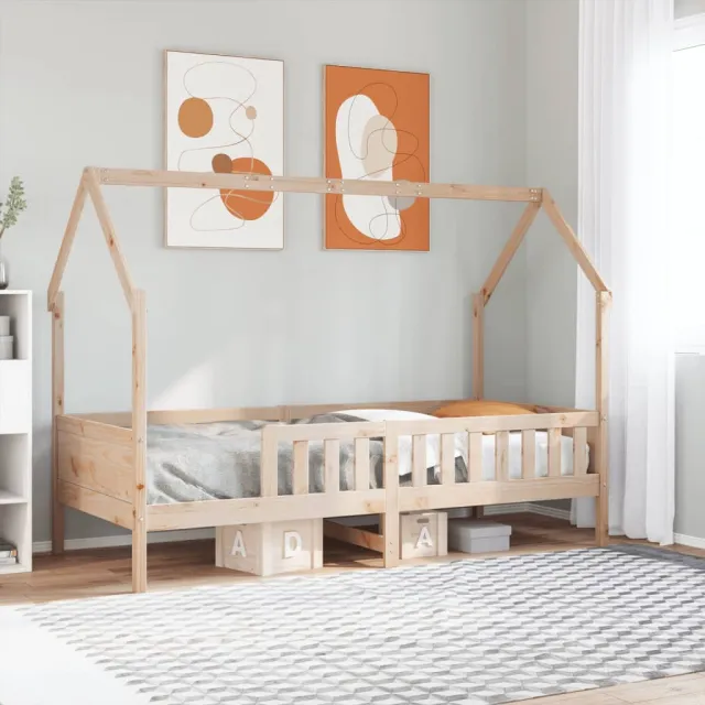 vidaXL Bedhuis massief grenenhout 80x200 cm bruin