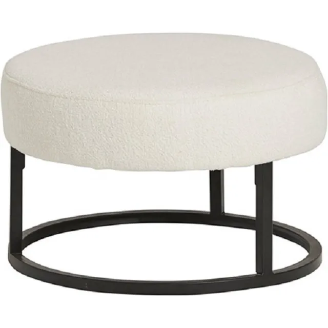 Le Chair Escabel poef - Ø50 - Alpine - Ivory - Unique Collection