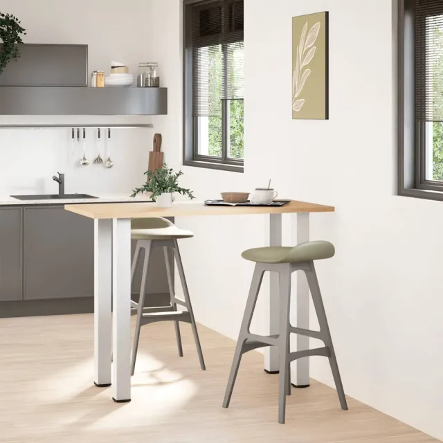 vidaXL Bartafelpoten 4 st 100-102 cm staal wit