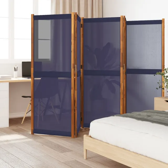 vidaXL Kamerscherm met 5 panelen 350x180 cm donkerblauw blauw, foto 2