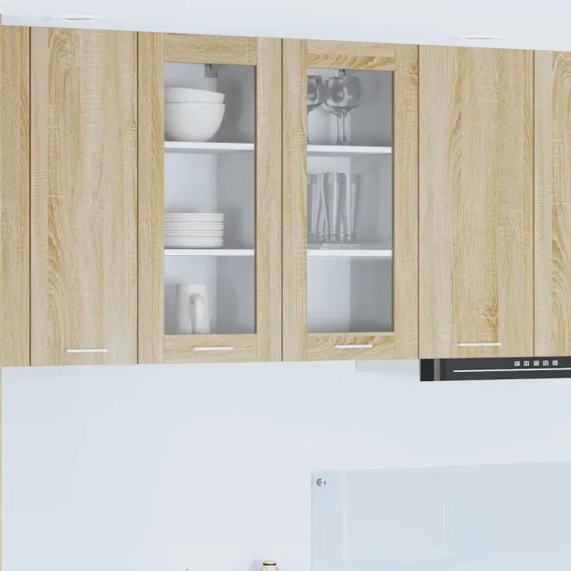 vidaXL Hangkast Sonoma Eiken 40 x 31 x 80 cm Bewerkt hout Bruin
