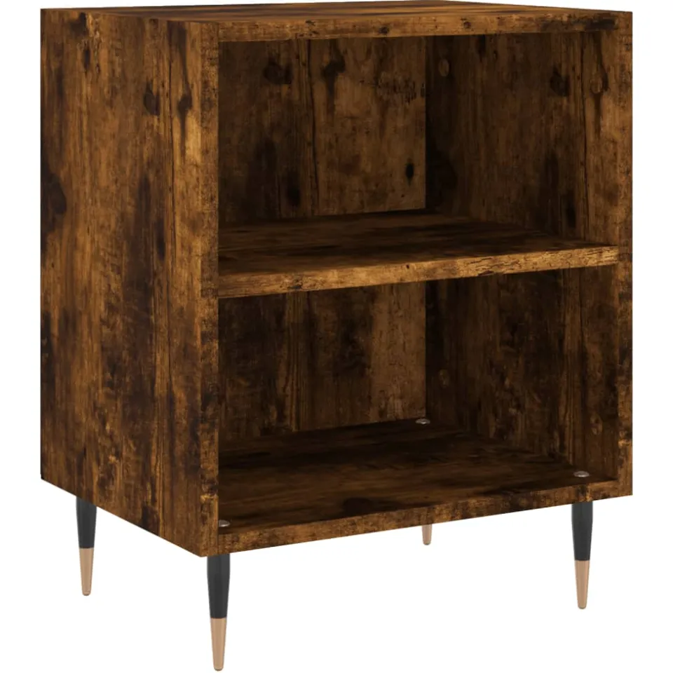vidaXL Nachtkastjes 2 st 40x30x50 cm bewerkt hout gerookt eikenkleurig Bruin