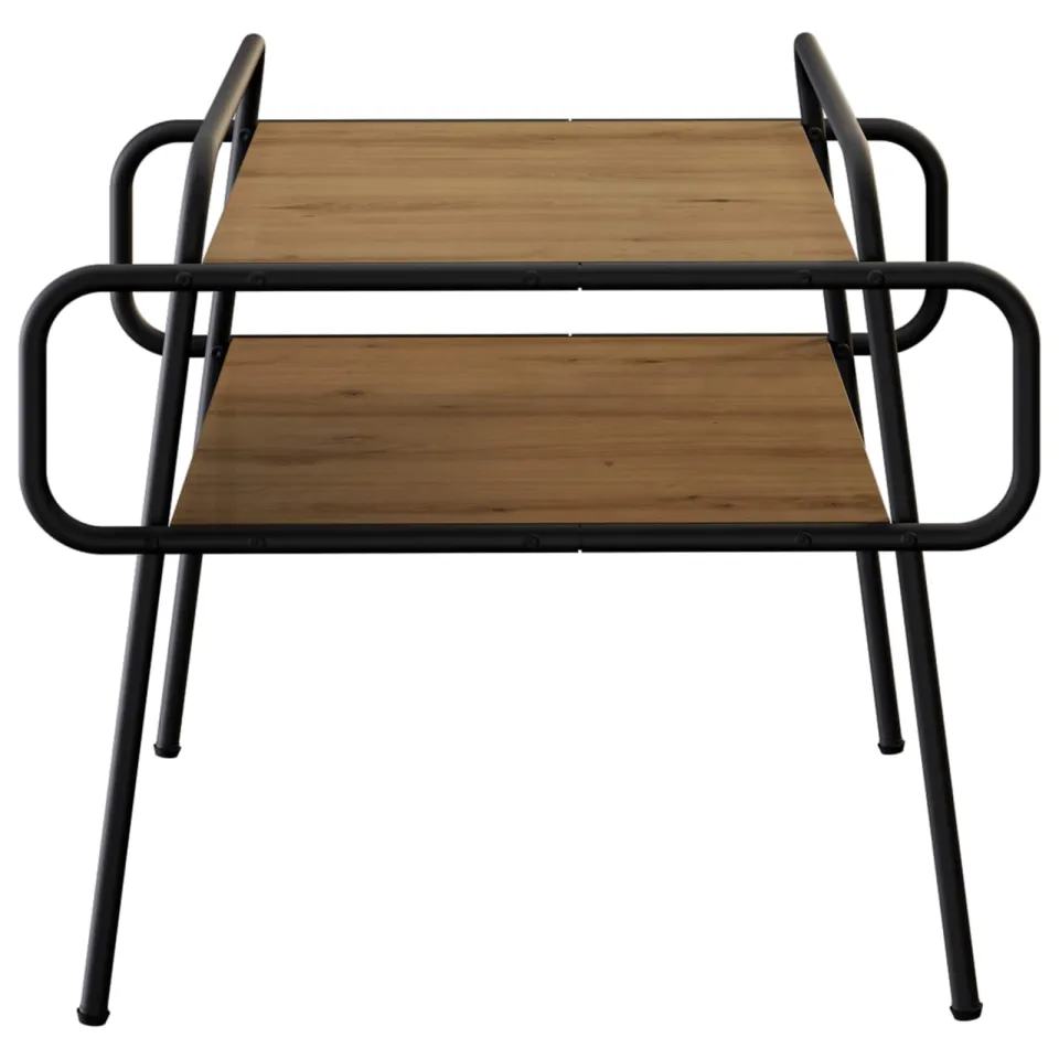 vidaXL Salontafel Artisanaal eiken 60 x 60 x 51 cm Bewerkt hout Bruin