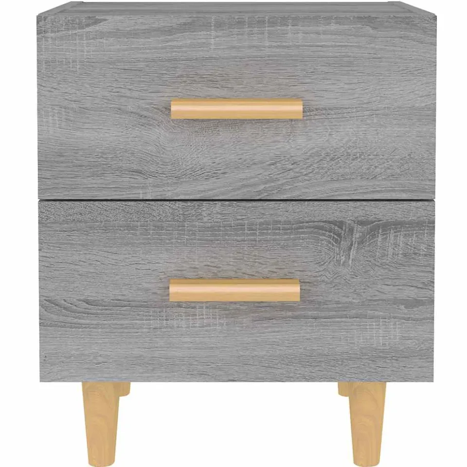 vidaXL Nachtkastjes 2 st 40x35x47,5 cm grijs sonoma eikenkleurig