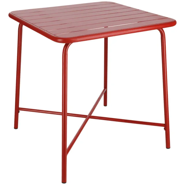 PULSIVA Buitentafel Sentra vierkant; 70x70x76 cm (LxBxH); rood; vierkant