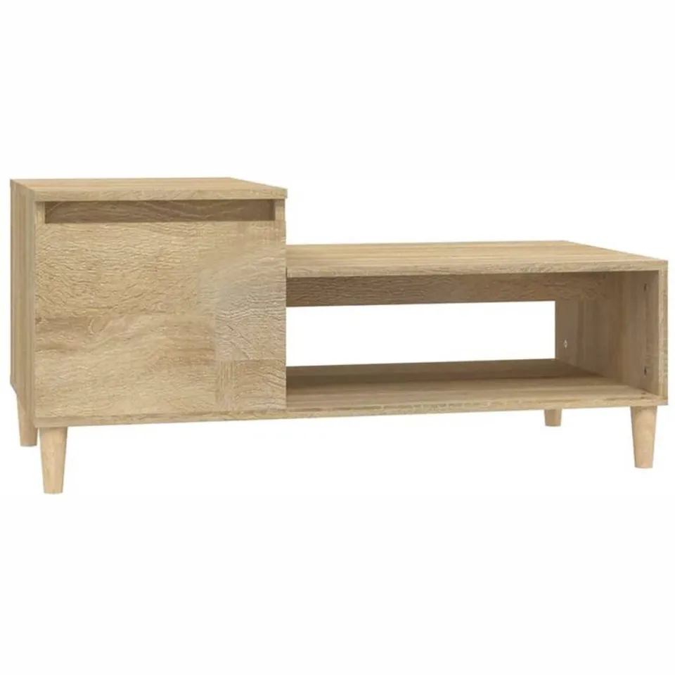 vidaXL Salontafel 100x50x45 cm bewerkt hout sonoma eiken, foto 2