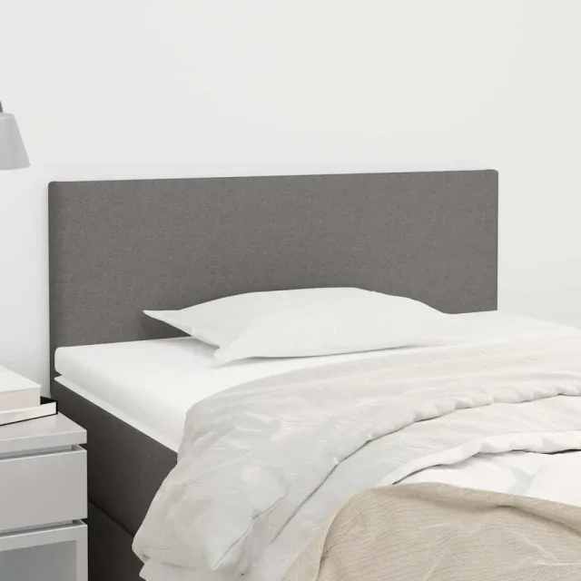 vidaXL Hoofdbord 90x5x78/88 cm stof donkergrijs grijs