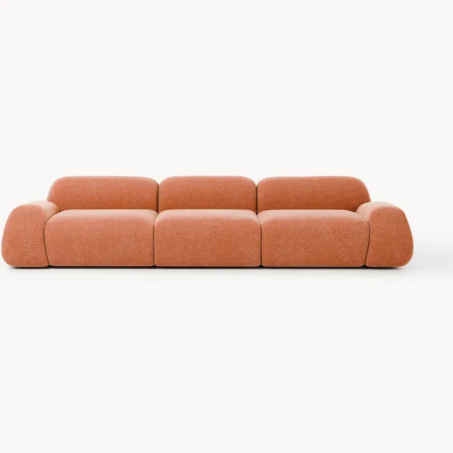 Westwing Collection Modulaire bank Wolke (4-zits) Terracotta