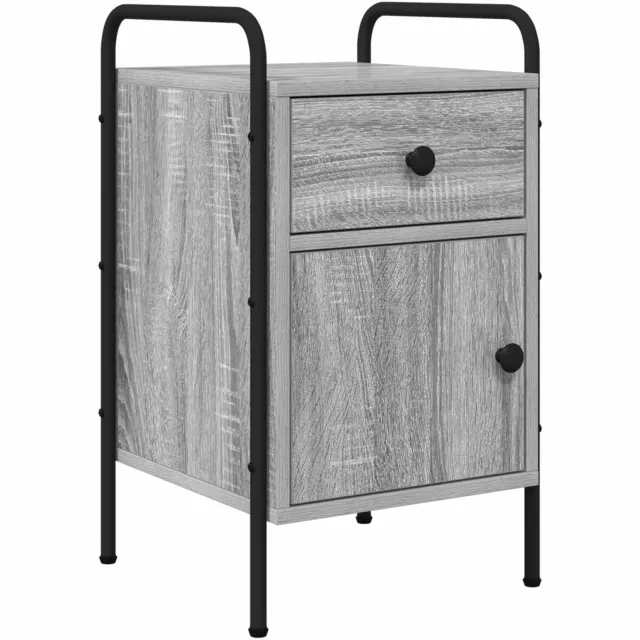 vidaXL Nachtkastje Grijs Sonoma 35 x 36,5 x 61 cm Bewerkt hout