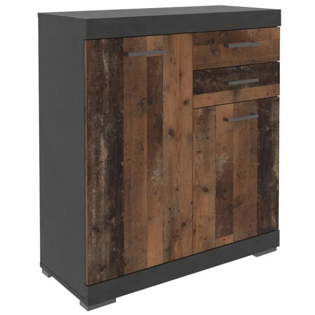 Opbergkast Hermes Vintage 80x50x90 cm - 2 Bruin | Grijs