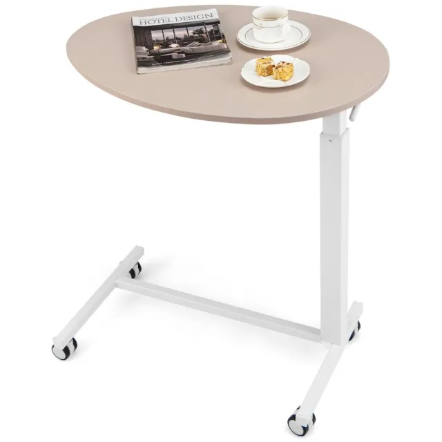GranMaison Laptoptafel op Wielen - Bedtafeltje - Bijzettafel - Roze / Wit