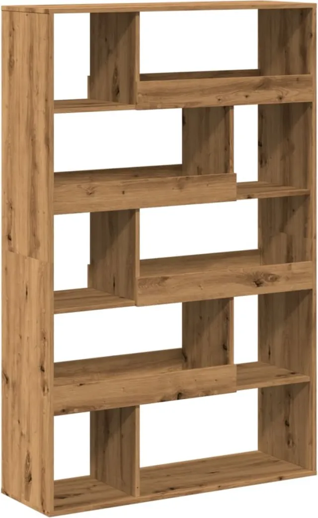 vidaXL Kamerscherm - 100x33x156,5 - cm - bewerkt - hout - artisanaal - eikenkleur artisanaal eiken