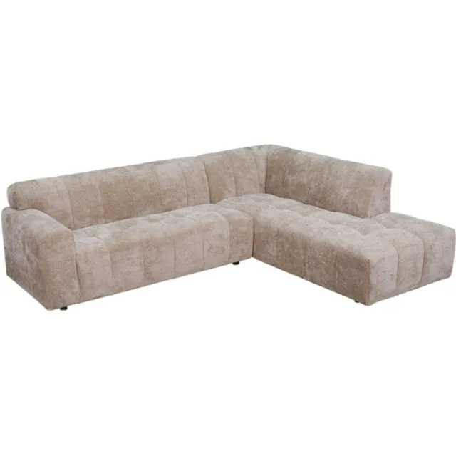 Tower Living Austin hoekbank 2,5-zits ottoman rechts stof Haga beige 278x223x78 cm