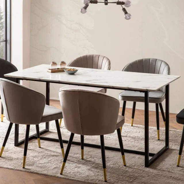 Sky Style Duif 180 cm Eettafel Marmer / Wit