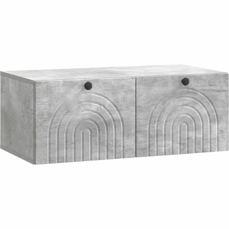 vidaXL Wandbeugel TV-kast Betongrijs 78,5 x 41 x 30 cm Bewerkt hout grijs, foto 3