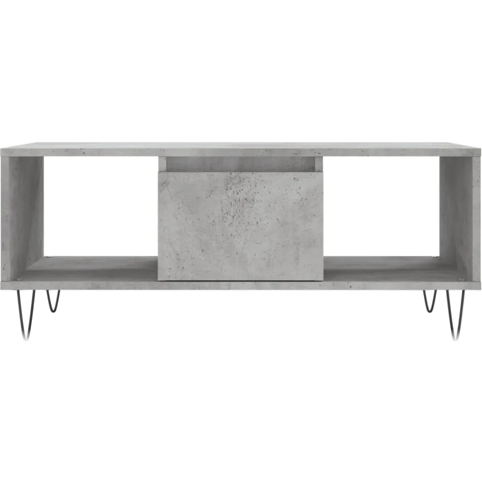 vidaXL Salontafel 90x50x36,5 cm bewerkt hout betongrijs grijs, foto 3