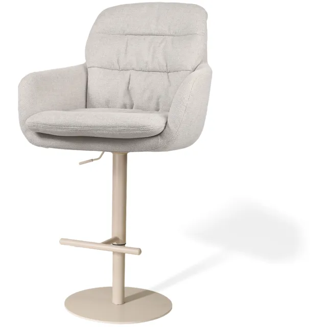 Nolon Niva-Mia draaibare tulp barkruk beige - verstelbaar - beige onderstel