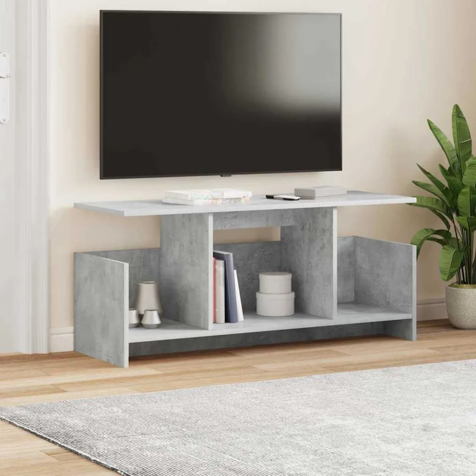 vidaXL TV-standaard 102 x 35 x 45 cm Beton Grijs Bewerkt hout, foto 3