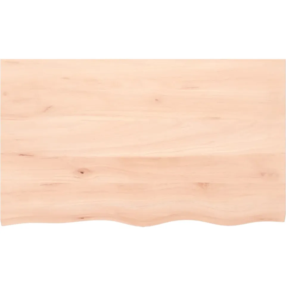 vidaXL Tafelblad 100x60x2 cm onbehandeld massief eikenhout Bruin