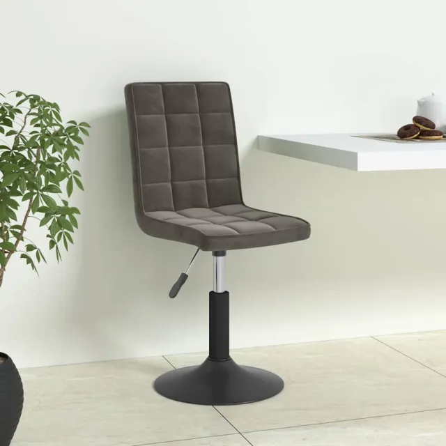 vidaXL Eetkamerstoelen draaibaar 6 st fluweel donkergrijs
