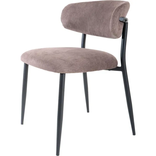 Home67 Eetkamerstoel Dion - Ramses - Taupe - Moderne Kuipstoel in Scandinavische / Industriële Stijl