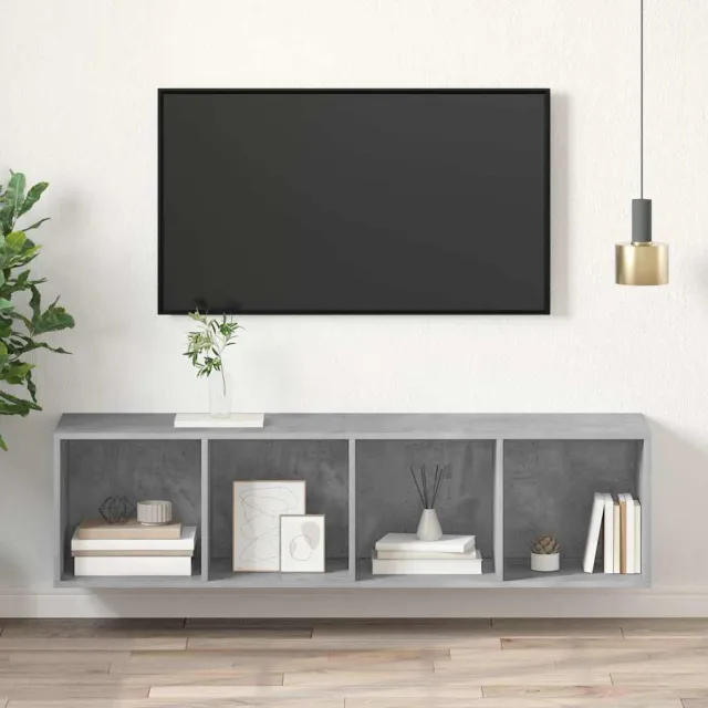 vidaXL Tv-wandmeubel 37x37x142,5 cm bewerkt hout betongrijs grijs, foto 2