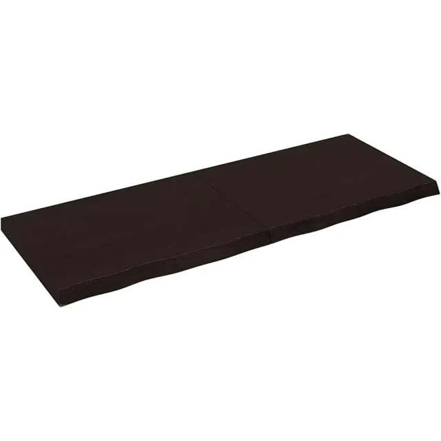 vidaXL Tafelblad 160x60x(2-6)cm behandeld eikenhout donkerbruin