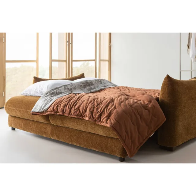WOOOD Jonne 3-Zits Slaapbank - Chennile - Naturel - 92x233x105 brown