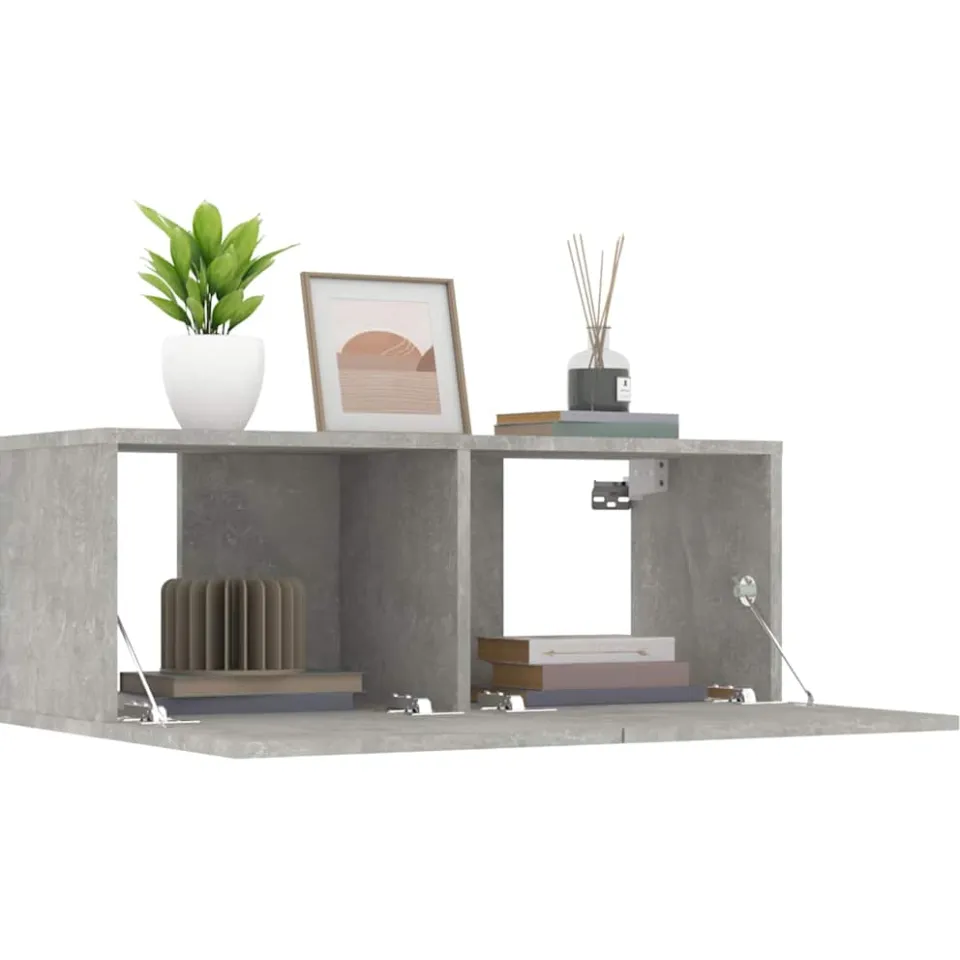 vidaXL Tv-meubels 2 st 80x30x30 cm bewerkt hout betongrijs grijs, foto 4