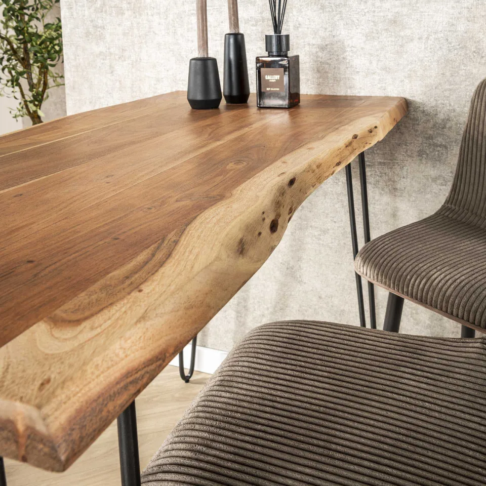 LifestyleFurn Bartafel 'Michel' Boomstam, 130 x 70cm, kleur Massief acacia naturel, foto 6