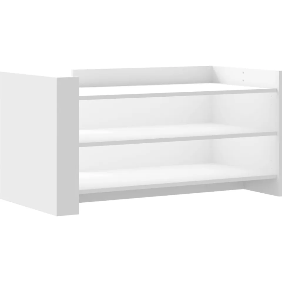 vidaXL Salontafel 100x50x50 cm bewerkt hout wit, foto 3