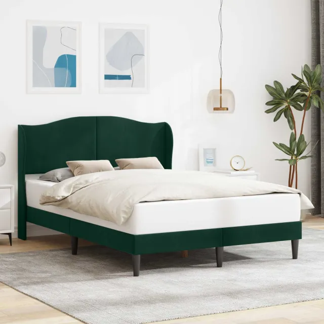 vidaXL Bedframe met hoofdeinde Zwart 140 x 200 cm Fluweel