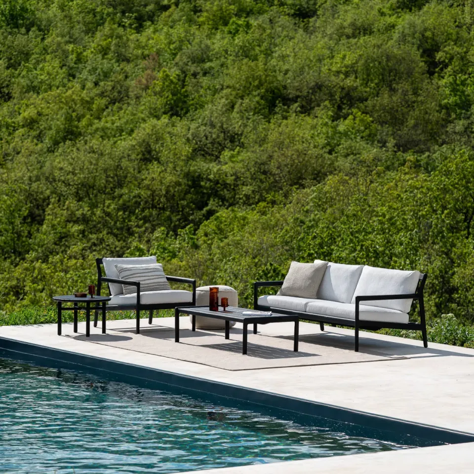 Ethnicraft Jack outdoor fauteuil zwart, foto 3