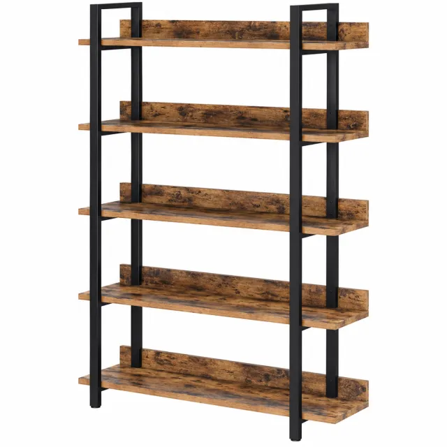 Lejoraa Boekenkast - Boekenrek - Industrieel - 5 planken - 180 x 33.5 x 105 Zwart