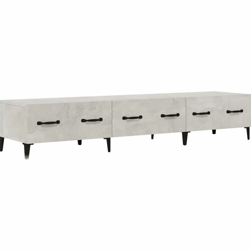 vidaXL Tv-meubel 150x34,5x30 cm bewerkt hout betongrijs