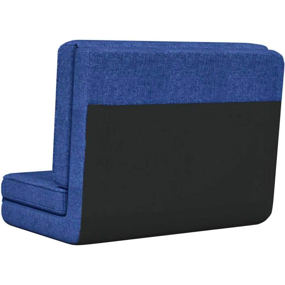 vidaXL Vloerstoel inklapbaar stof blauw, foto 3