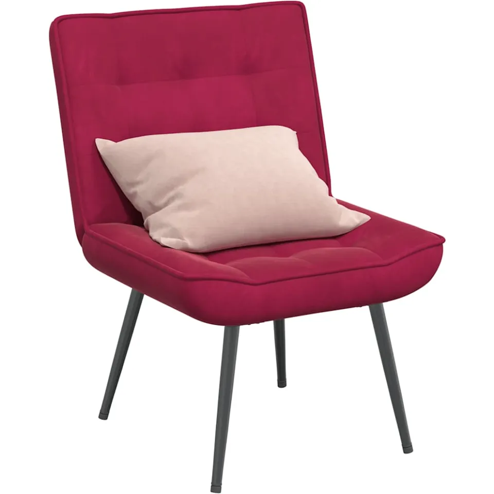 vidaXL Relaxstoel 64x74x84 cm fluweel wijnrood
