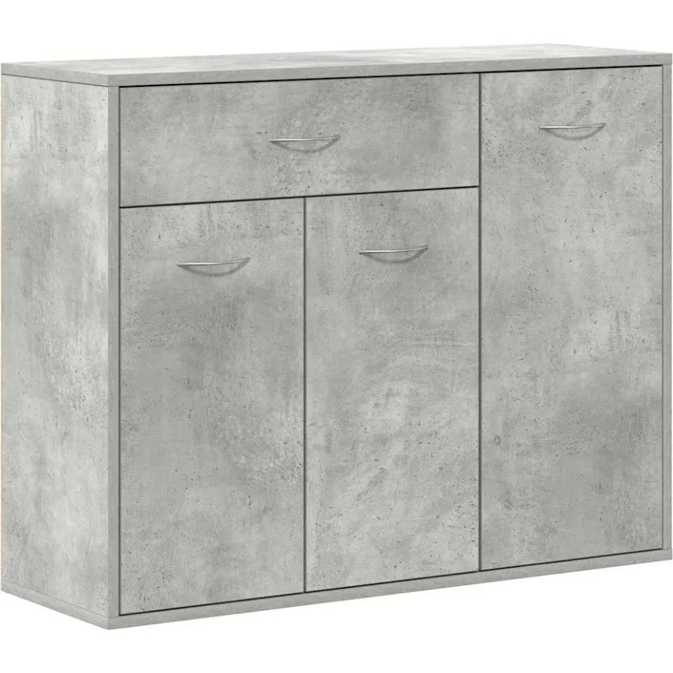 vidaXL Dressoir 88x30x70 cm bewerkt hout betongrijs