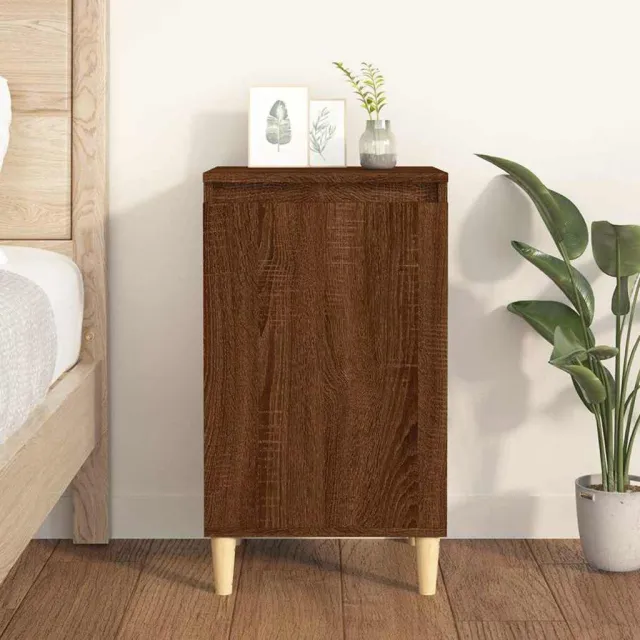 vidaXL Nachtkastje 40x35x70 cm bewerkt hout bruin eikenkleur, foto 2