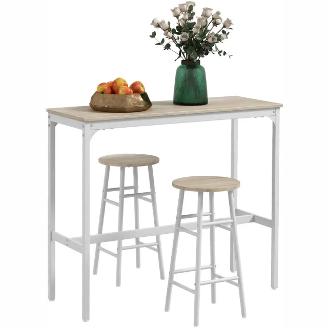 Homcom Bartafelset-MDF-105x40x90cm-Eiken