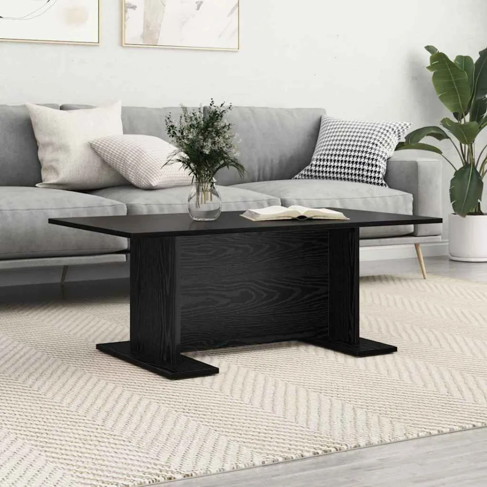 vidaXL Salontafel Zwart eiken 103,5 x 60 x 40 cm Bewerkt hout, foto 3