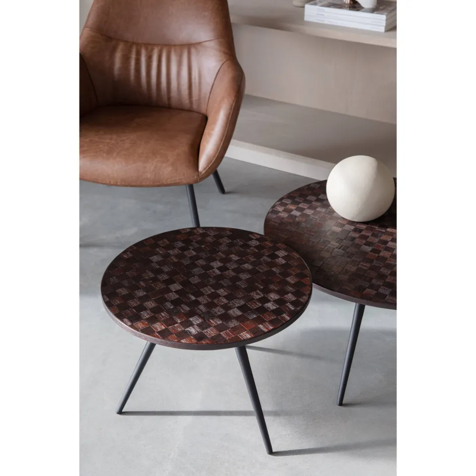 Housecraft Living salontafel (set van 2) Webster donkerbruin, foto 4