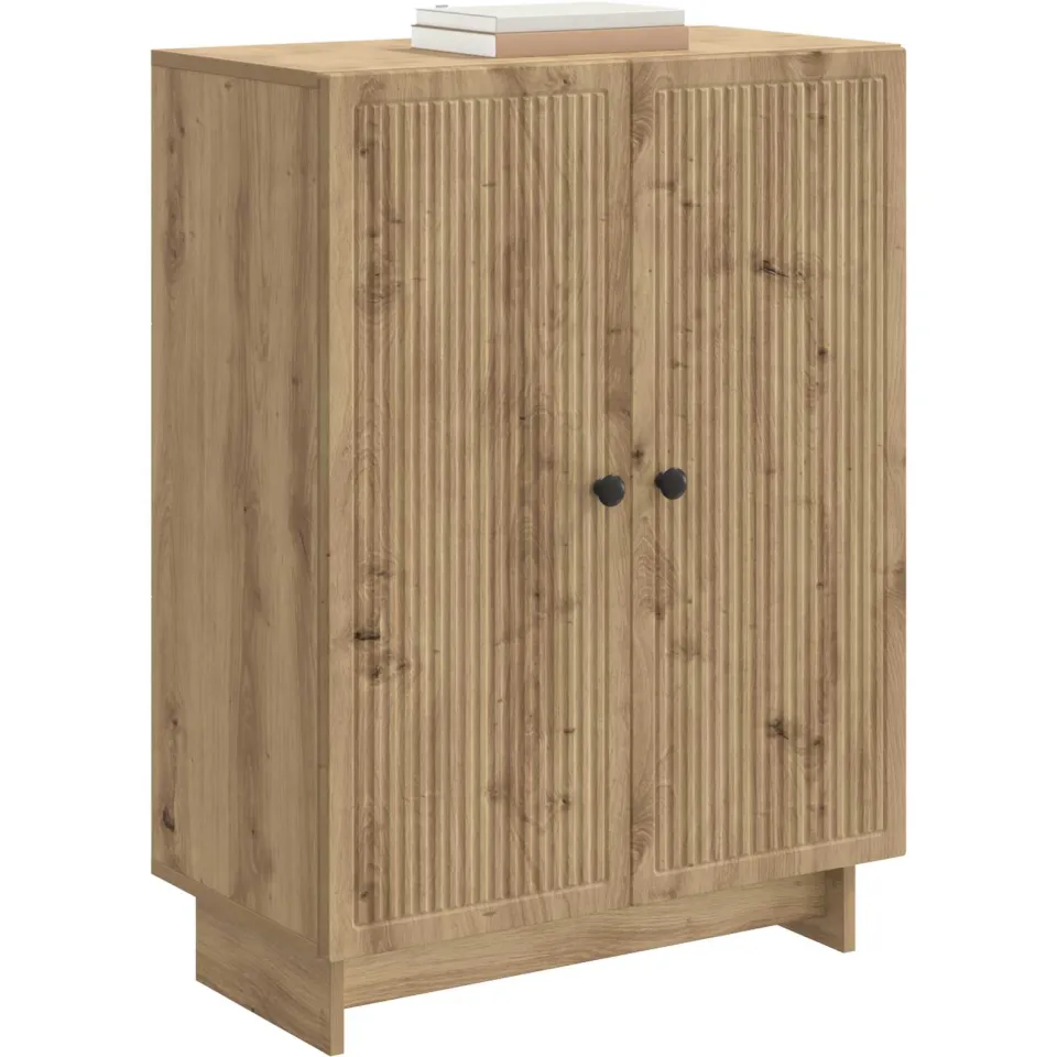 vidaXL Dressoir Artisanaal eiken 66 x 34,5 x 90 cm Bewerkt hout Bruin